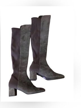 Stuart Weitzman Gillian 60 City Suede Over-The-Knee
Boots Charcoal Gray
Size 8.5